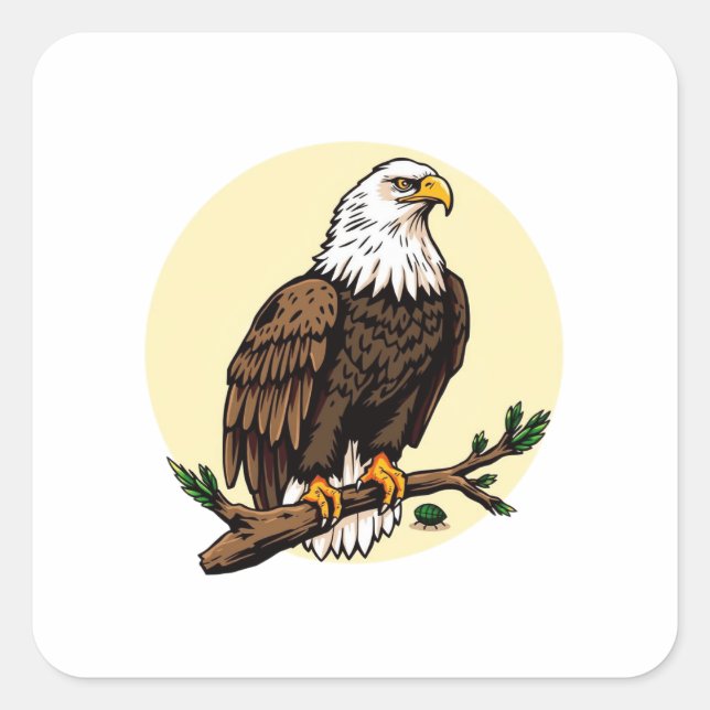 Adesivo Quadrado Águia (Frente)