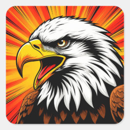 Adesivo Quadrado Águia Americana Canvas – Presente da Liberdade