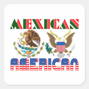 Adesivo Quadrado Águia Mexicana Americana