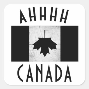 Adesivo Quadrado AHHH Canadá! Bandeira