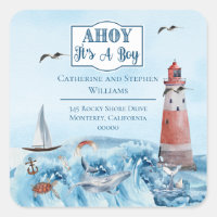 Ahoy Boy Lighthouse Endereço de devolução do Chá d