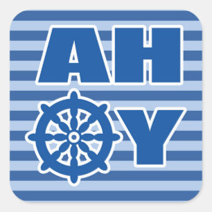 Adesivo Quadrado Ahoy poster do berçário