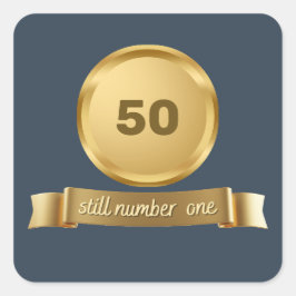 Adesivo Quadrado Ainda número um - aniversário