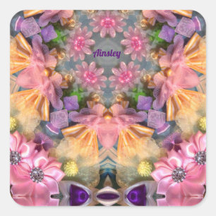 Adesivo Quadrado AINSLEY ~ Shades Amarelo, Puro, Rosa, Azul ~