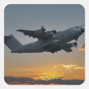 Adesivo Quadrado Airbus A400M Ao Sunset