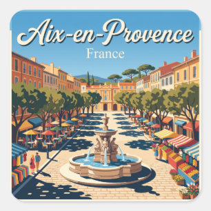 Adesivo Quadrado Aix-en-Provence França