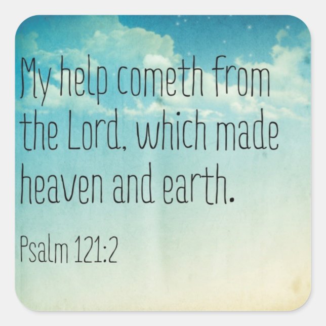 Adesivo Quadrado Ajuda do Senhor Stickers (Frente)