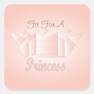 Adesivo Quadrado Ajustado Para Uma Princesa