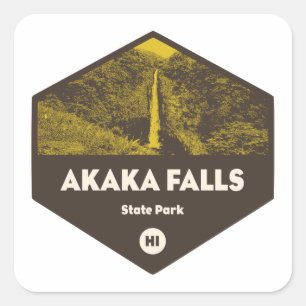 Adesivo Quadrado Akaka Falls State Park Hawaii