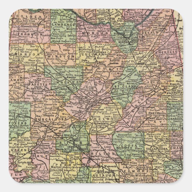 Adesivo Quadrado Alabama 7 (Frente)