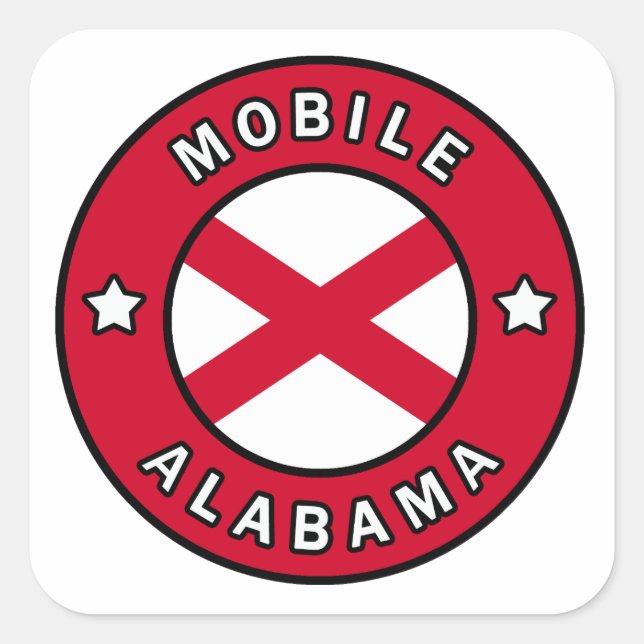 Adesivo Quadrado Alabama Móvel (Frente)