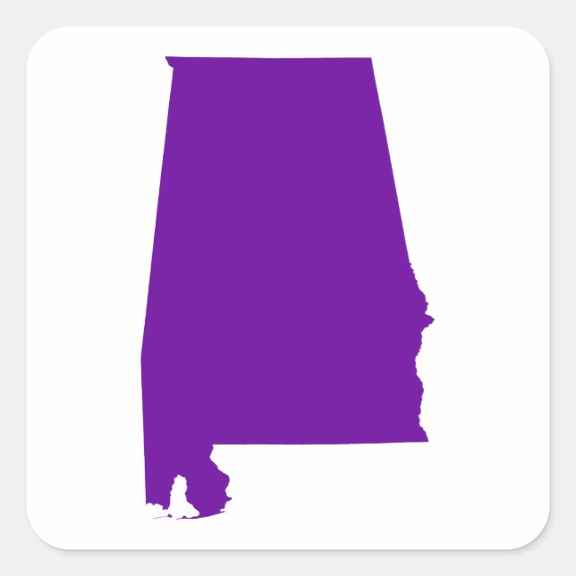 Adesivo Quadrado Alabama Roxo Violeta (Frente)