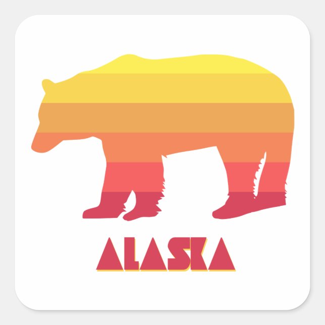 Adesivo Quadrado Alaska Bear (Frente)