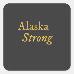 Adesivo Quadrado Alaska Strong
