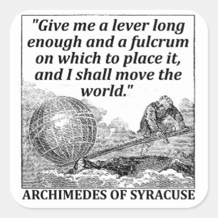 Adesivo Quadrado Alavanca de Archimedes