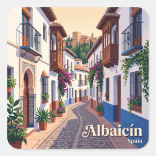 Adesivo Quadrado Albaicín Granada Espanha