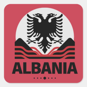 Adesivo Quadrado Albânia União Europeia