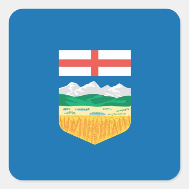 Adesivo Quadrado Alberta Flag (Frente)