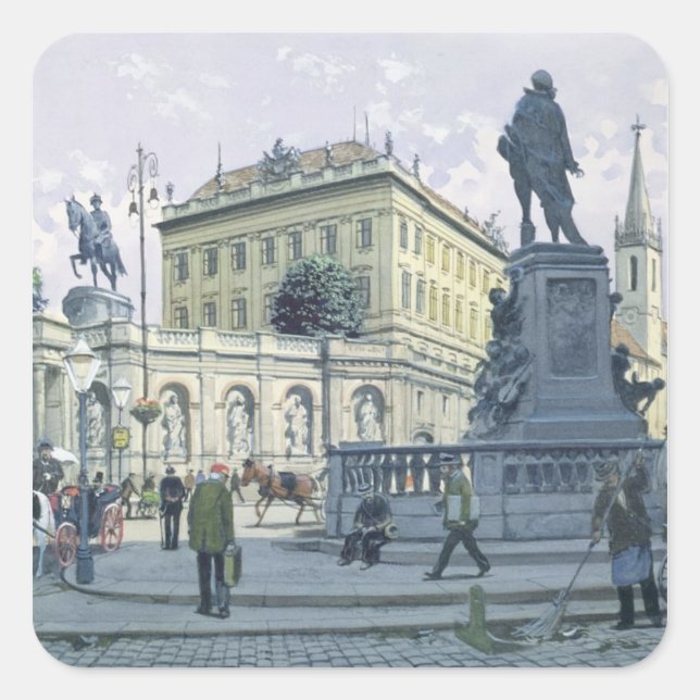 Adesivo Quadrado Albertina, Viena (Frente)