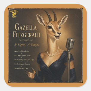 Adesivo Quadrado Álbum Gazella Fitzgerald: uma Paródia