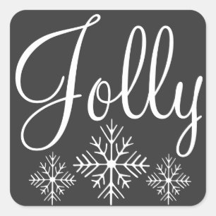 Adesivo Quadrado Alcalço Jolly Snowflakes Stickers