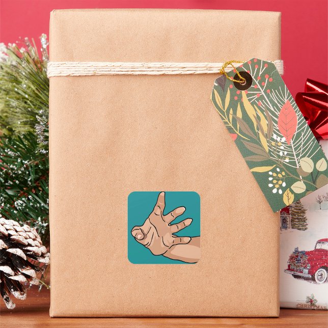 Adesivo Quadrado Alcance de Mão (Criador carregado)