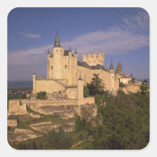 Adesivo Quadrado Alcazar e Catedral, Segóvia, Castela e Leão,