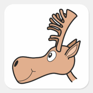 Adesivo Quadrado Alces dos alces dos desenhos animados