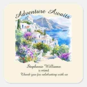 Adesivo Quadrado Aldeia Colorida de Grécias do Partido da Reforma