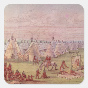 Adesivo Quadrado Aldeia Comanchee
