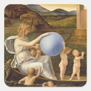 Adesivo Quadrado Alegoria da fortuna em mudança, ou melancolia