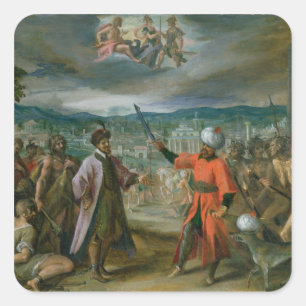 Adesivo Quadrado Alegoria das guerras turcas