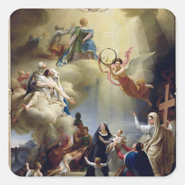 Adesivo Quadrado Alegoria em Honra do Nascimento de Henri de (Frente)