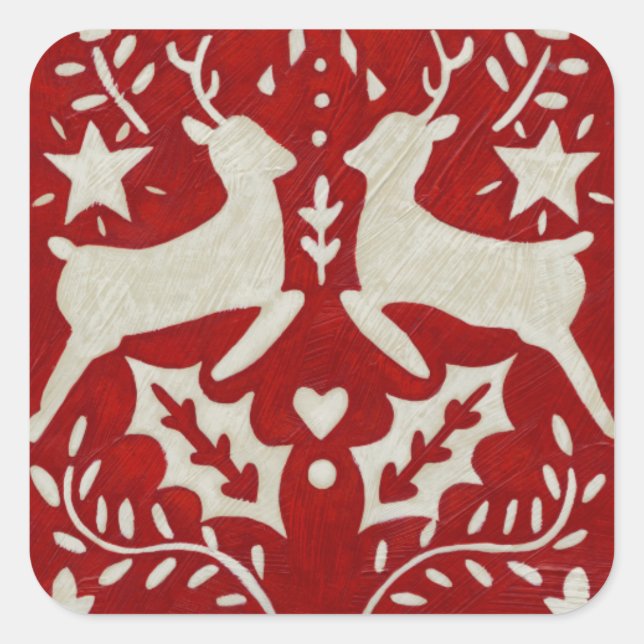 Adesivo Quadrado Alegria de Natal I (Frente)