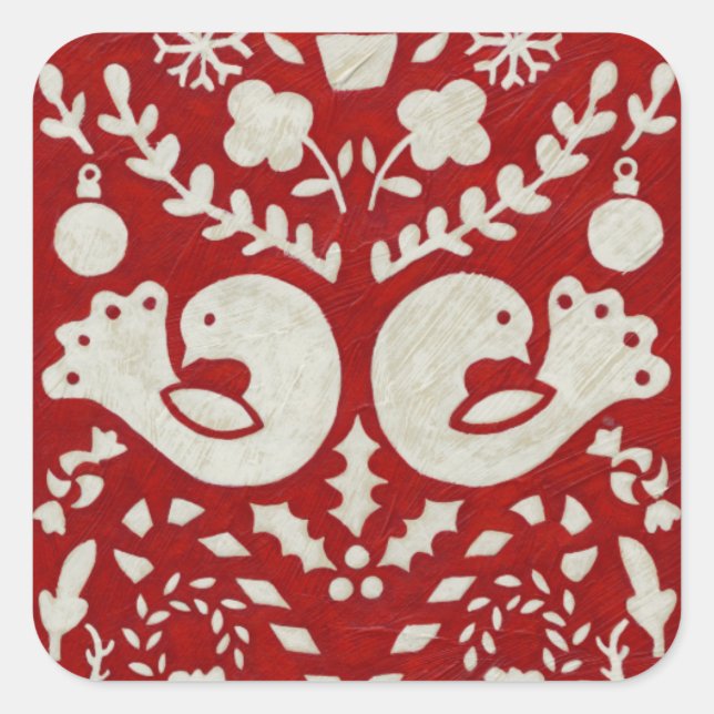 Adesivo Quadrado Alegria de Natal II (Frente)