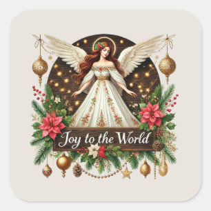 Adesivo Quadrado Alegria Festiva ao Mundo Angel