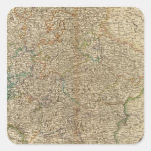 Adesivo Quadrado Alemanha, Áustria, Boémia