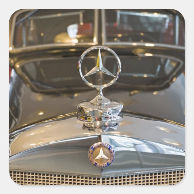Adesivo Quadrado Alemanha, Baden-Wuremberg, Estugarda. Mercedes (Frente)