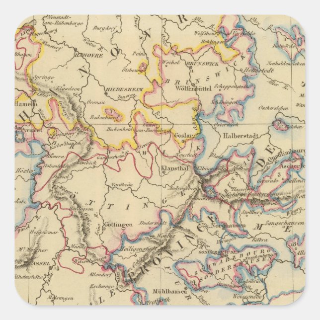 Adesivo Quadrado Alemanha Central (Frente)