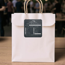 Adesivo Quadrado Alergênios de segurança da comida Produto artifici