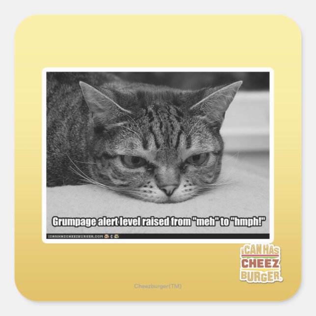 Adesivo Quadrado Alerta de página de notas (Frente)