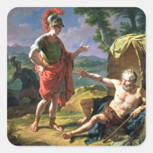 Adesivo Quadrado Alexander e Diogenes, 1818 (óleo na canvas)