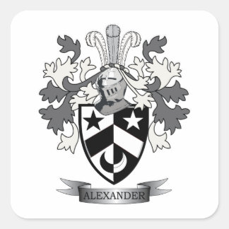 Adesivo Quadrado Alexander Family Crest Casaco de Armas