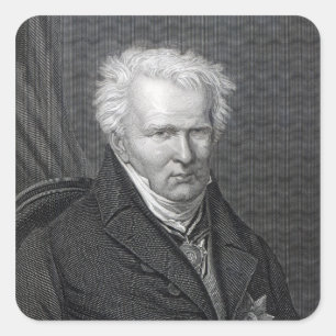 Adesivo Quadrado Alexander von Humboldt, gravado por C. Cozimento