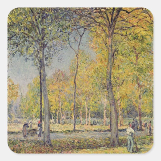 Adesivo Quadrado Alfred Sisley | o Bois de Boulogne (Frente)