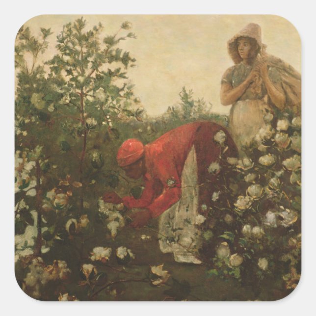 Adesivo Quadrado Algodão de pland (Frente)