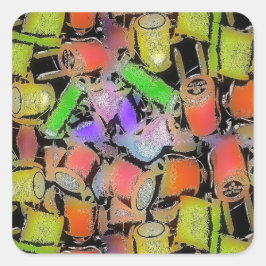 ADESIVO QUADRADO ALGODÃO REÚNE VESTIDO DE PADRÃO