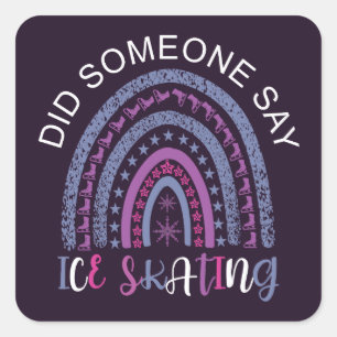 Adesivo Quadrado Alguém Disse Que Ice Skating?