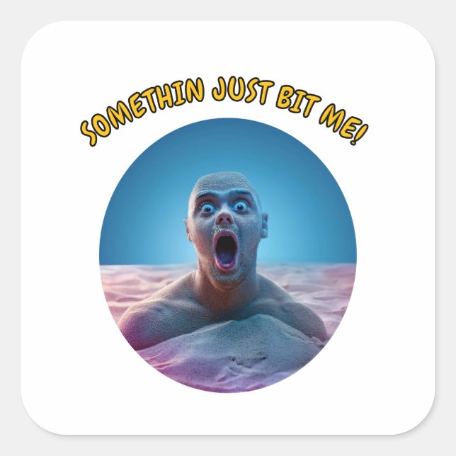 Adesivo Quadrado Alguma Coisa Só Me Deu Um Pouco! (Frente)