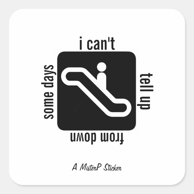 Adesivo Quadrado Alguns Dias - Um SenhorP Sticker (Frente)